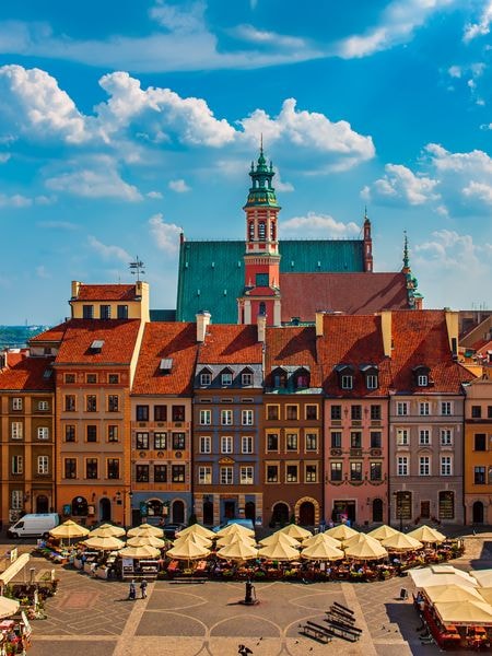 Square in a city in Poland