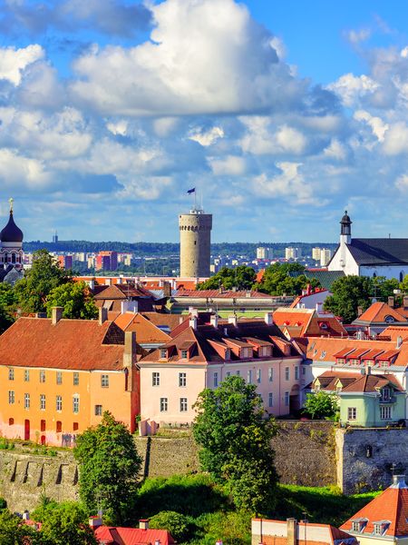 View of medieval old town of Tallinn in Estonia